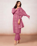 Old Geranium Pink Cotton Handcrafted Heritage Weave