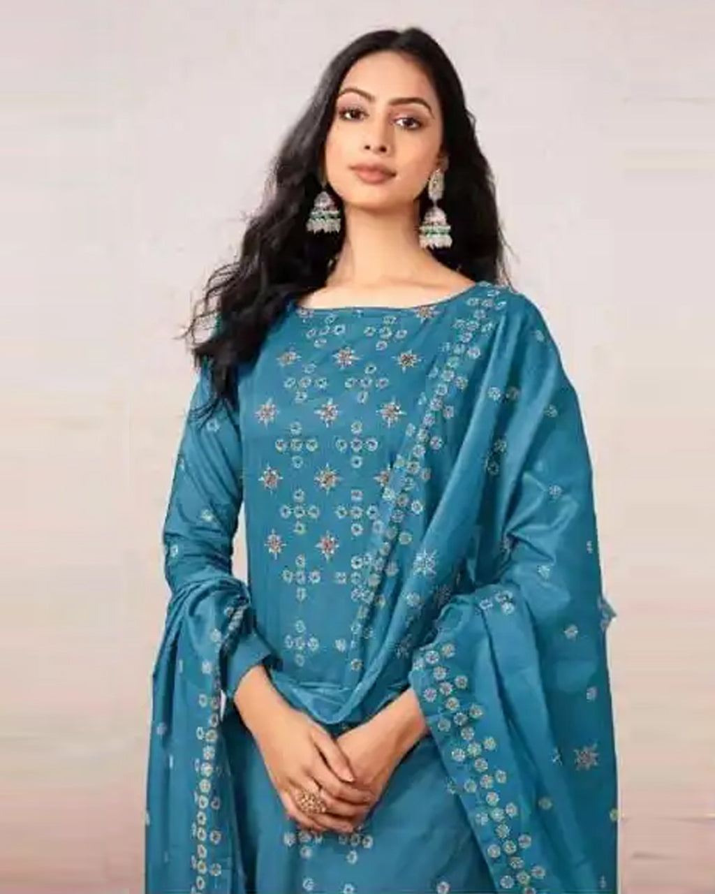 Kingfisher Bright Blue Cotton Handcrafted Everyday Wear