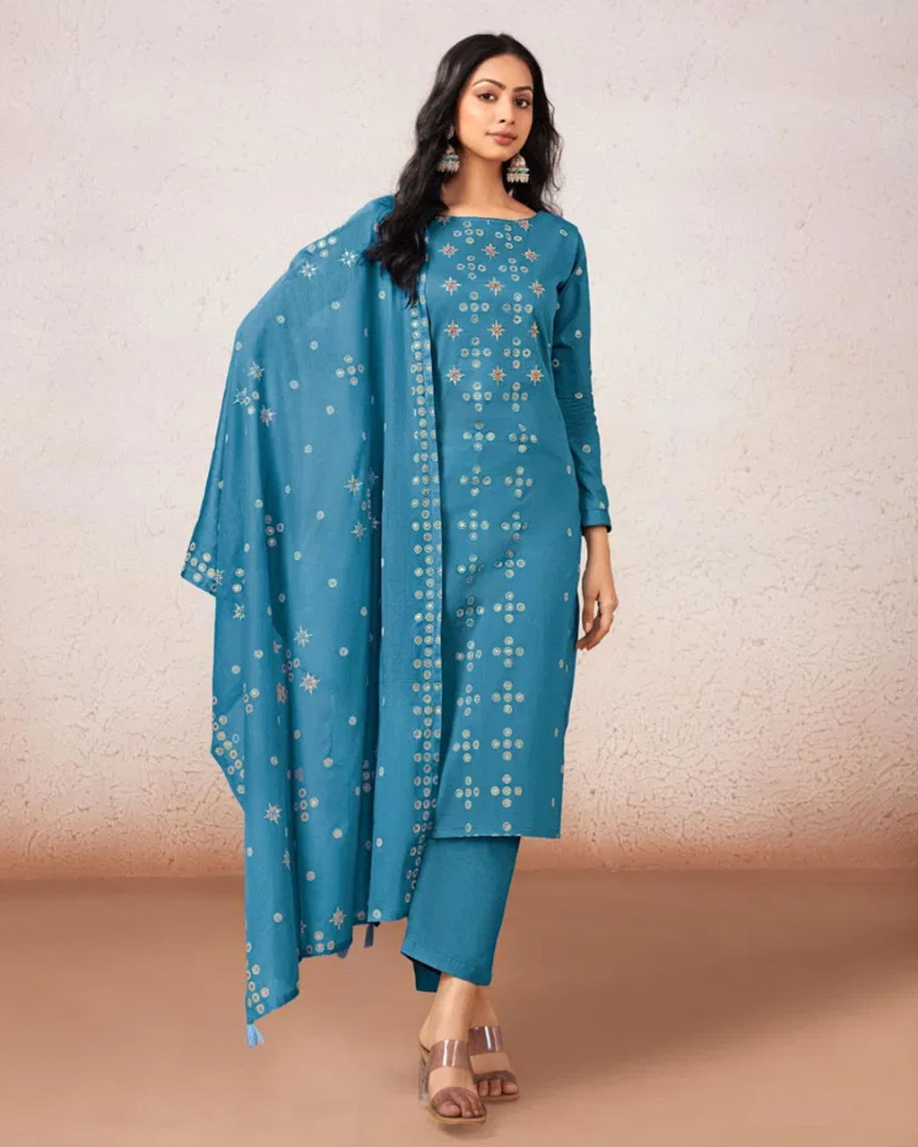 Kingfisher Bright Blue Cotton Handcrafted Everyday Wear