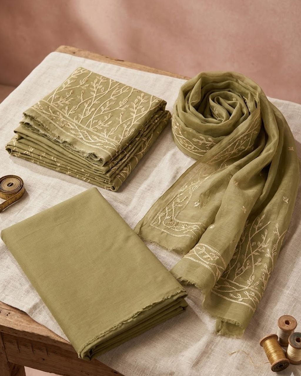 Marsh Grass Light Green Cotton Artisan Touch