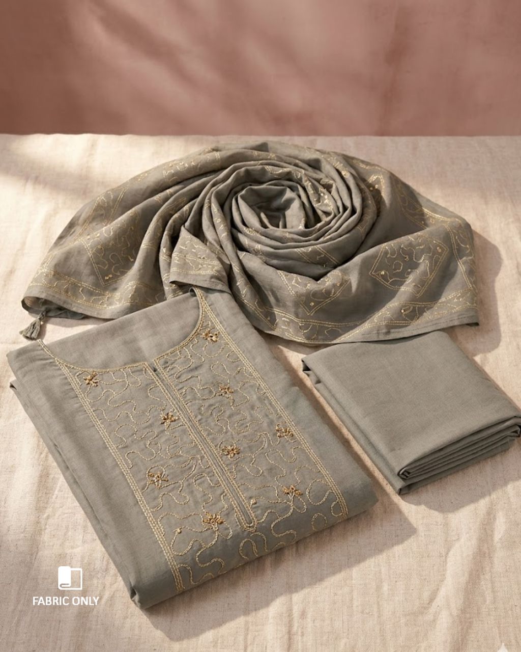 Elephant Ear Grey Cotton Handcrafted Classic Edit