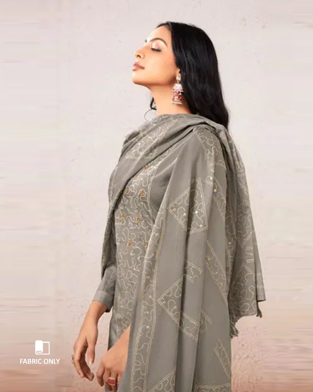 Elephant Ear Grey Cotton Handcrafted Classic Edit