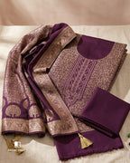 Nectar of the Gods Purple Viscose Silk Jacquard Regal Narrative