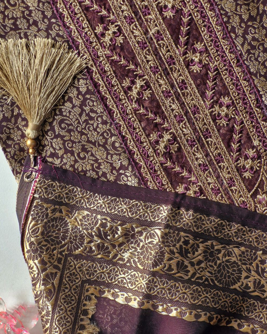 Nectar of the Gods Purple Viscose Silk Jacquard Regal Narrative