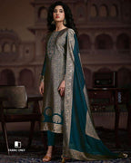 Artist Blue Viscose Silk Jacquard Zari Radiance Chapter