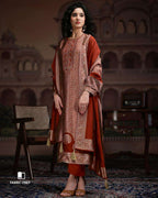 Joyous Red Viscose Silk Jacquard Zari Elegance Craft