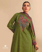 Jungle Vibes Green Jam Cotton With Khatli Hand Work Charm With Modern Prints