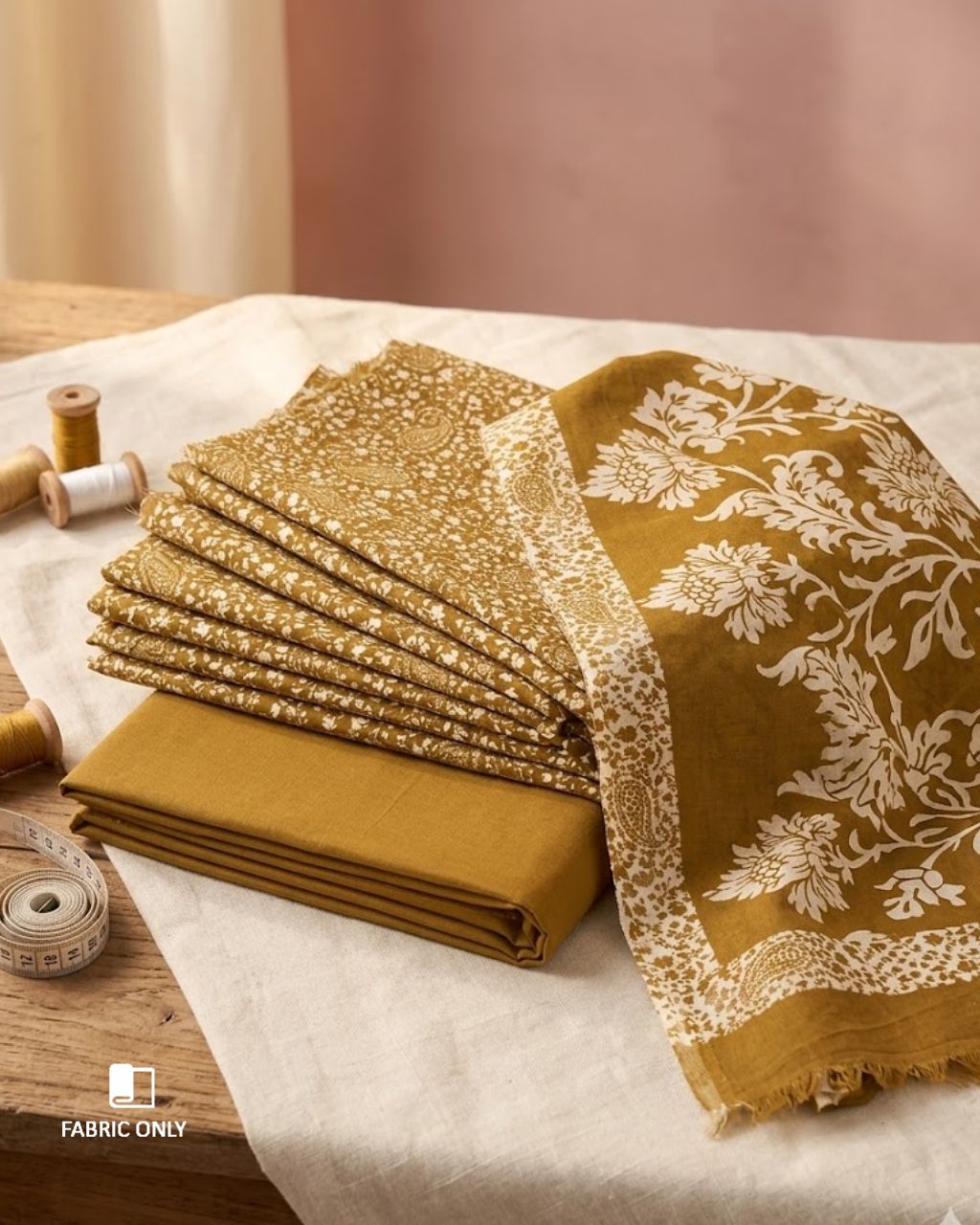 Damascene Yellow Premium Cotton Printed Everyday Comfort