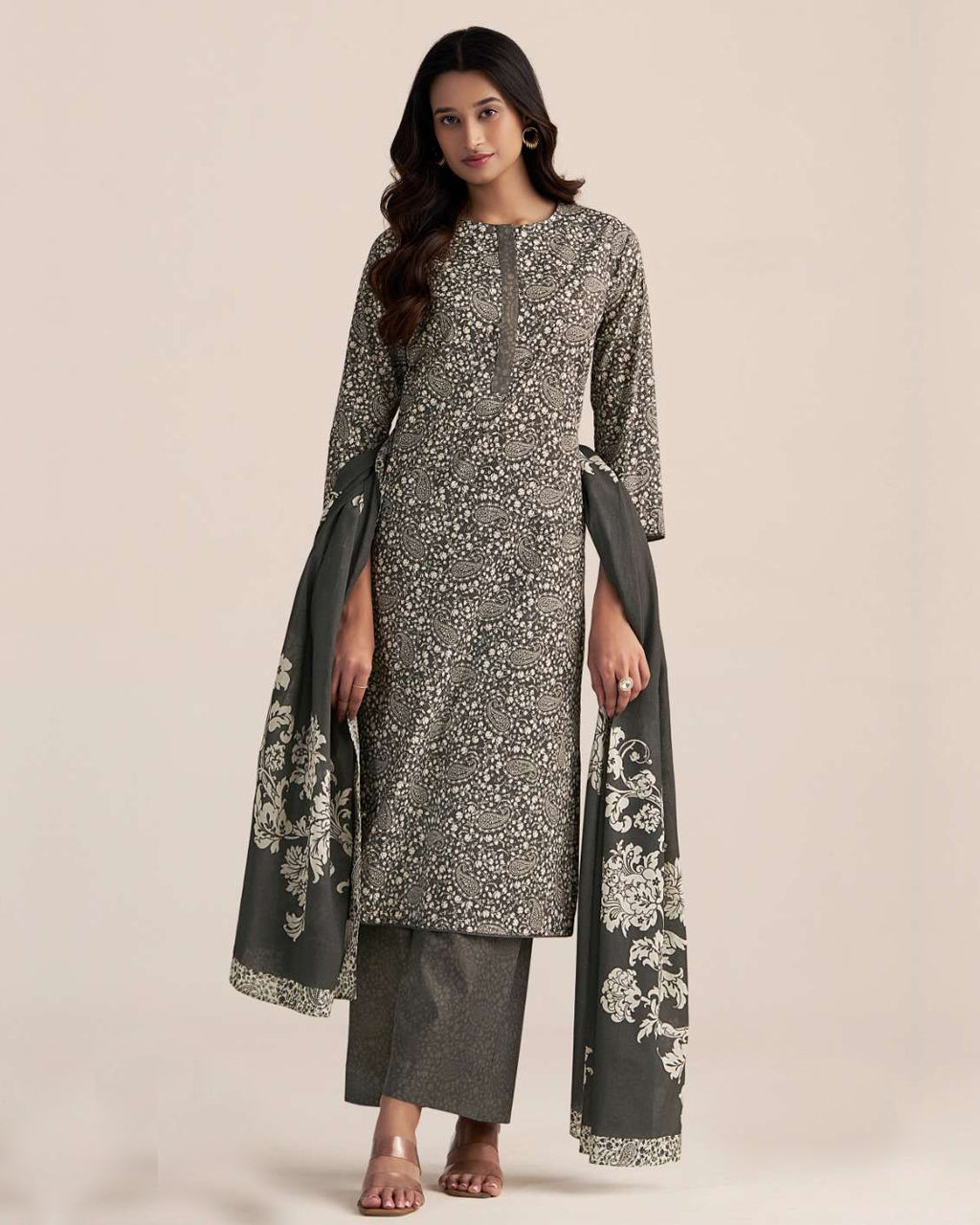 Waza Bear Grey Premium Cotton Printed Everyday Chic