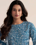 Seashell Cove Blue Premium Cotton Printed Serene Summer Set