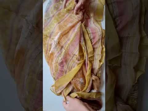 Blockchain Gold Jam Cotton & Bemberg Chiffon Unstitched Dress Material