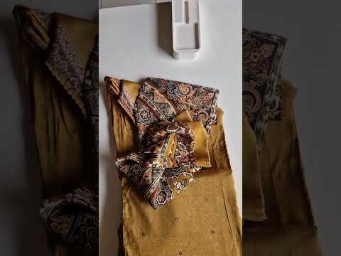 Nugget Gold Bemberg Muslin Silk Khatli Embellished Luxe Story