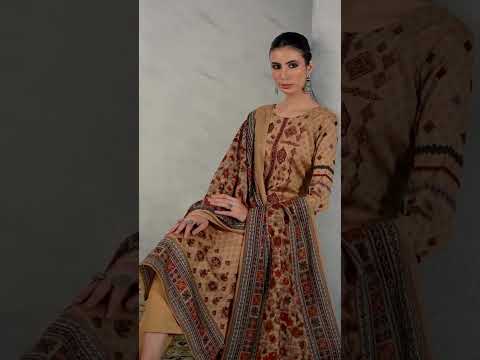 Hamster Fur Beige Viscose Jam Satin With Heavy Embroidery Work Unstitched Dress Material