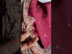 Scarlet Shade Maroon Purple Bemberg Muslin Silk Khatli Elegant Radiance