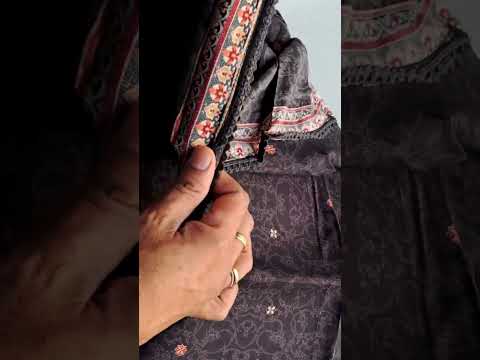 Black Wash Bemberg Muslin Silk Khatli Crafted Midnight Edit