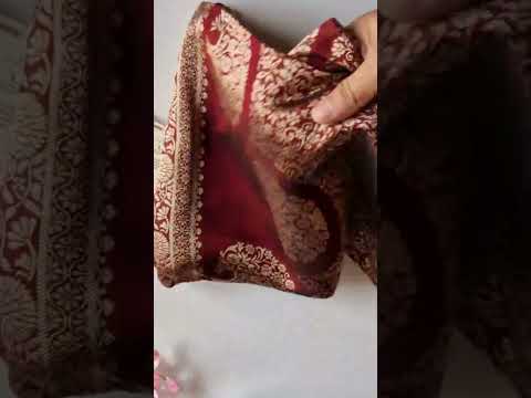 Maroon Oak Viscose Silk Jacquard Zari Regal Edit