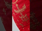 Venetian Red Silk Banarasi Party Wear Unstitched Dress Material