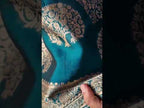 Deep Sea Green Viscose Silk Jacquard Zari Crafted Opus