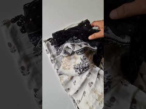 Moon Mist White Muslin Digital Print With Dori Embroidery Work Unstitched Dress Material