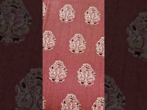 Azuki Bean Pink Jam Cotton Unstitched Dress Material