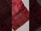 French Winery Red Woollen Pashmina Statement Set